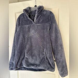 Eddie Bauer Women's Plush Gray Snap  Sweater